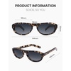image:imageSOJOS Classic Acetate Oval Sunglasses for Men Women Polarized UV400 Protection Unisex Retro Lightweight Sun Glasses RomyTurquoiseGrey