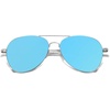 image:imageSOJOS Classic Aviator Sunglasses for Women Men Metal Frame Spring Hinges SJ1030Blue