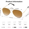 image:imageSOJOS Classic Aviator Sunglasses for Women Men Metal Frame Spring Hinges SJ1030Brown
