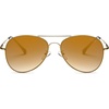 image:imageSOJOS Classic Aviator Sunglasses for Women Men Metal Frame Spring Hinges SJ1030Brown