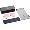image:imageSOJOS Classic Aviator Sunglasses for Women Men Metal Frame Spring Hinges SJ1030Gold Frame Pink Mirrored Lens