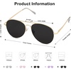 image:imageSOJOS Classic Aviator Sunglasses for Women Men Metal Frame Spring Hinges SJ1030GoldGrey