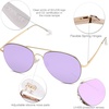 image:imageSOJOS Classic Aviator Sunglasses for Women Men Metal Frame Spring Hinges SJ1030Purple