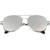 image:imageSOJOS Classic Aviator Sunglasses for Women Men Metal Frame Spring Hinges SJ1030Silver