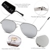 image:imageSOJOS Classic Aviator Sunglasses for Women Men Metal Frame Spring Hinges SJ1030Silver
