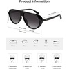 image:imageSOJOS Classic Polarized Aviator Sunglasses Womens Mens Retro 80s 90s UV Protection Wrap Around Aviators SJ2704Blackgrey