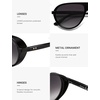 image:imageSOJOS Classic Polarized Aviator Sunglasses Womens Mens Retro 80s 90s UV Protection Wrap Around Aviators SJ2704Blackgrey
