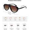 image:imageSOJOS Classic Polarized Aviator Sunglasses Womens Mens Retro 80s 90s UV Protection Wrap Around Aviators SJ2704Blackreddish Brown