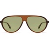 image:imageSOJOS Classic Polarized Aviator Sunglasses Womens Mens Retro 80s 90s UV Protection Wrap Around Aviators SJ2704Orangelight Green