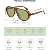 image:imageSOJOS Classic Polarized Aviator Sunglasses Womens Mens Retro 80s 90s UV Protection Wrap Around Aviators SJ2704Orangelight Green