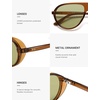 image:imageSOJOS Classic Polarized Aviator Sunglasses Womens Mens Retro 80s 90s UV Protection Wrap Around Aviators SJ2704Orangelight Green