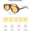 image:imageSOJOS Classic Polarized Aviator Sunglasses Womens Mens Retro 80s 90s UV Protection Wrap Around Aviators SJ2704Tortoiseyellow