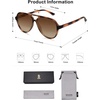 image:imageSOJOS Classic Polarized Aviator Sunglasses for Women Men Retro Trendy Aviators Shades SJ2201Amber Brown TortoiseBrown