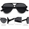 image:imageSOJOS Classic Polarized Aviator Sunglasses for Women Men Retro Trendy Aviators Shades SJ2201BlackDark Grey