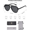 image:imageSOJOS Classic Polarized Aviator Sunglasses for Women Men Retro Trendy Aviators Shades SJ2201BlackDark Grey