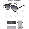 image:imageSOJOS Classic Polarized Aviator Sunglasses for Women Men Retro Trendy Aviators Shades SJ2201BlackGradient Grey