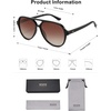 image:imageSOJOS Classic Polarized Aviator Sunglasses for Women Men Retro Trendy Aviators Shades SJ2201BlackGradient Reddish Brown