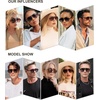 image:imageSOJOS Classic Polarized Aviator Sunglasses for Women Men Retro Trendy Aviators Shades SJ2201BlackGradient Reddish Brown