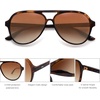 image:imageSOJOS Classic Polarized Aviator Sunglasses for Women Men Retro Trendy Aviators Shades SJ2201Brown TortoiseGradient Brown