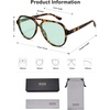 image:imageSOJOS Classic Polarized Aviator Sunglasses for Women Men Retro Trendy Aviators Shades SJ2201Dark Brown TortoiseGreen Tint
