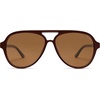 image:imageSOJOS Classic Polarized Aviator Sunglasses for Women Men Retro Trendy Aviators Shades SJ2201Dark RedDark Brown