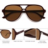 image:imageSOJOS Classic Polarized Aviator Sunglasses for Women Men Retro Trendy Aviators Shades SJ2201Dark RedDark Brown