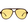 image:imageSOJOS Classic Polarized Aviator Sunglasses for Women Men Retro Trendy Aviators Shades SJ2201Dark RedLight Yellow Tint
