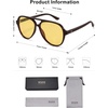 image:imageSOJOS Classic Polarized Aviator Sunglasses for Women Men Retro Trendy Aviators Shades SJ2201Dark RedLight Yellow Tint