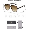 image:imageSOJOS Classic Polarized Aviator Sunglasses for Women Men Retro Trendy Aviators Shades SJ2201Dark TortoiseBrown
