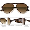 image:imageSOJOS Classic Polarized Aviator Sunglasses for Women Men Retro Trendy Aviators Shades SJ2201Dark TortoiseBrown