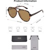 image:imageSOJOS Classic Polarized Aviator Sunglasses for Women Men Retro Trendy Aviators Shades SJ2201Dark TortoiseCold Brown