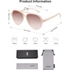 image:imageSOJOS Classic Polarized Aviator Sunglasses for Women Men Retro Trendy Aviators Shades SJ2201PinkLight Brown