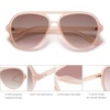 image:imageSOJOS Classic Polarized Aviator Sunglasses for Women Men Retro Trendy Aviators Shades SJ2201PinkLight Brown