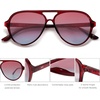 image:imageSOJOS Classic Polarized Aviator Sunglasses for Women Men Retro Trendy Aviators Shades SJ2201Red BurgundyRed Gradient Blue