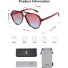 image:imageSOJOS Classic Polarized Aviator Sunglasses for Women Men Retro Trendy Aviators Shades SJ2201Red BurgundyRed Gradient Blue