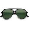 image:imageSOJOS Classic Polarized Aviator Sunglasses for Women Men Retro Trendy Aviators Shades SJ2201Shiny BlackDark Green
