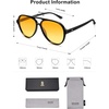image:imageSOJOS Classic Polarized Aviator Sunglasses for Women Men Retro Trendy Aviators Shades SJ2201Shiny BlackYellow Tint