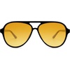 image:imageSOJOS Classic Polarized Aviator Sunglasses for Women Men Retro Trendy Aviators Shades SJ2201Shiny BlackYellow Tint