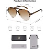 image:imageSOJOS Classic Polarized Aviator Sunglasses for Women Men Retro Trendy Aviators Shades SJ2201Tortoise Gradient BrownBrown