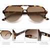 image:imageSOJOS Classic Polarized Aviator Sunglasses for Women Men Retro Trendy Aviators Shades SJ2201Tortoise Gradient BrownBrown