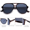 image:imageSOJOS Classic Polarized Aviator Sunglasses for Women Men Retro Trendy Aviators Shades SJ2201TortoiseDark Greyish Blue
