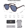 image:imageSOJOS Classic Polarized Aviator Sunglasses for Women Men Retro Trendy Aviators Shades SJ2201TortoiseDark Greyish Blue