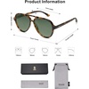 image:imageSOJOS Classic Polarized Aviator Sunglasses for Women Men Retro Trendy Aviators Shades SJ2201TortoiseGradient Green