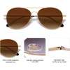 image:imageSOJOS Classic Polarized Sunglasses for Men Women Metal Frame Shades SJ1030 with GoldGradient Brown
