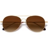 image:imageSOJOS Classic Polarized Sunglasses for Men Women Metal Frame Shades SJ1030 with GoldGradient Brown