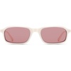 image:imageSOJOS Classic Rectangle Polarized Sunglasses for Women Men Retro Acetate Frame with Polarized Lenses WesleyBeigeRed