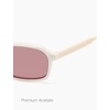 image:imageSOJOS Classic Rectangle Polarized Sunglasses for Women Men Retro Acetate Frame with Polarized Lenses WesleyBeigeRed
