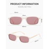 image:imageSOJOS Classic Rectangle Polarized Sunglasses for Women Men Retro Acetate Frame with Polarized Lenses WesleyBeigeRed