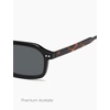 image:imageSOJOS Classic Rectangle Polarized Sunglasses for Women Men Retro Acetate Frame with Polarized Lenses WesleyBlackGrey