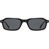 image:imageSOJOS Classic Rectangle Polarized Sunglasses for Women Men Retro Acetate Frame with Polarized Lenses WesleyBlackGrey